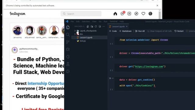 Unlimited Login Instabot | with selenium in python [Part 1] смотреть онлайн