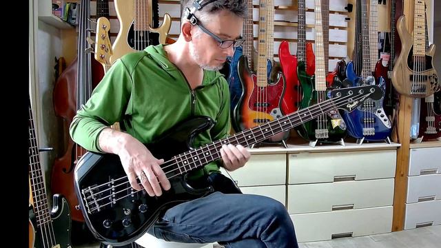 BASS DEMO: Japanese Vintage Electric Bass FENDER JAPAN PJ535 Sound Test. смотреть онлайн