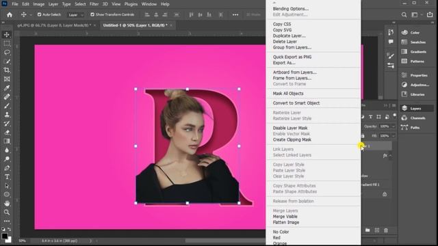 Letter R Portrait Design Tutorial in Photoshop