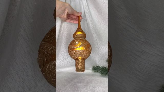 Арт. ВР4  Верхушка расписная золотая матовая