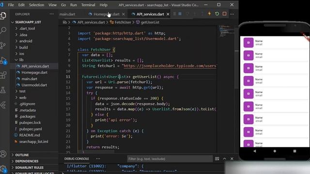 How to Search List from API in Flutter | Flutter Search Example