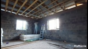 Двухэтажный дом  .Шлакоблок.