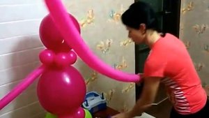 Как сделать зайца из шаров,ЗАЙЧИК из воздушных шаров/the hare-rabbit of balls