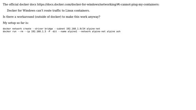 How to route traffic from a Windows docker host to Linux containers? смотреть онлайн