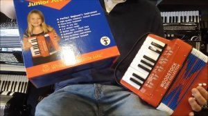 WDTOYPA8R - Red Woodstock Toy Piano Accordion M 17 8 $40
