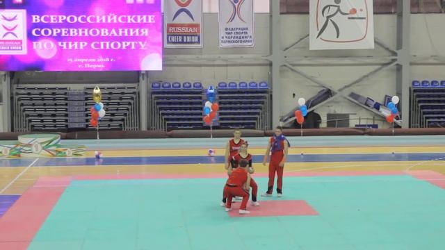 Всероссийские соревнования по чир спорту в Перми команда Стормс - Симферополь Чирлидинг стант