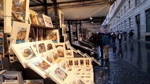 Рим, ноябрь 2022. Атмосфера дождливого и пасмурного Рима. Подготовка к Рождеству