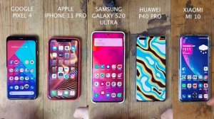 XIAOMI MI 10 vs HUAWEI P40 PRO vs IPHONE 11 PRO vs GALAXY S20 ULTRA vs PIXEL 4 ТЕСТ НА ПЛАВНОСТЬ