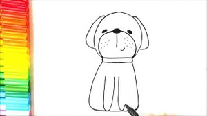 Рисунок милой собачки - Как нарисовать милую собачку - Как нарисовать собаку - Как нарисовать щенка