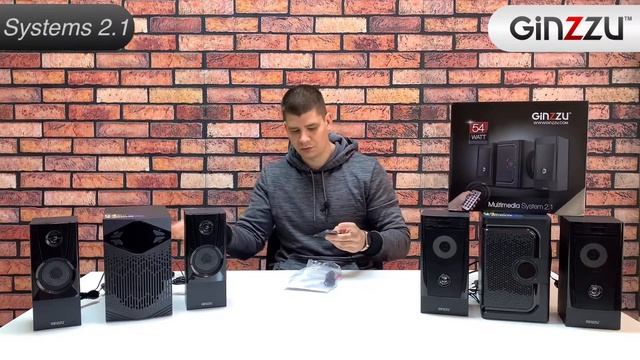 Обзор на мультимедийную акустическую систему 2.1 с Bluetooth от GINZZU. Model: GM-416, GM-417. смотреть онлайн