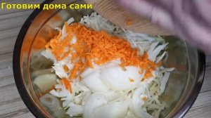 Салат из капусты как в столовой СССР, а теперь мы готовим дома сами за 5 минут