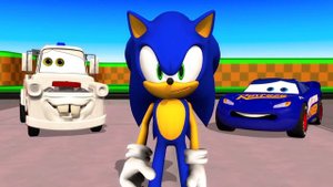 Future Cars 👻 Fabulous Lightning McQueen Vs Sonic Hedgehog Race 🕸️ Spiderman PacMan