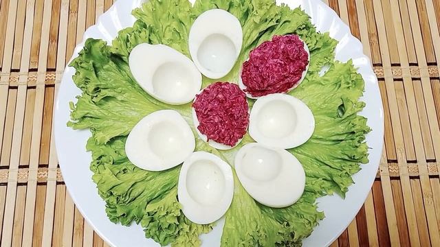 Готовим быстро и легко красивую и полезную ЗАКУСКу из яиц  ФАРШИРОВАННЫЕ ЯЙЦА на праздничный стол