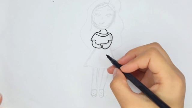 Как нарисовать девочку легко ипросто./how To Draw A Girl Easy And Simple