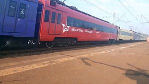 ЭД4МКМ-0005 "Азербайджан" с сообщением "Москва Пав.-Аэропорт Домодедово"