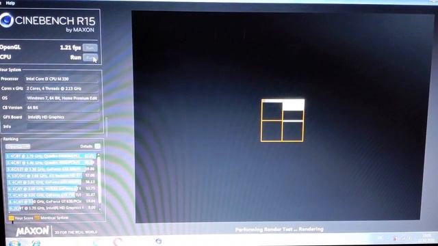 Intel i3 330M Cinebench R15 + Intel Graphics HD смотреть онлайн