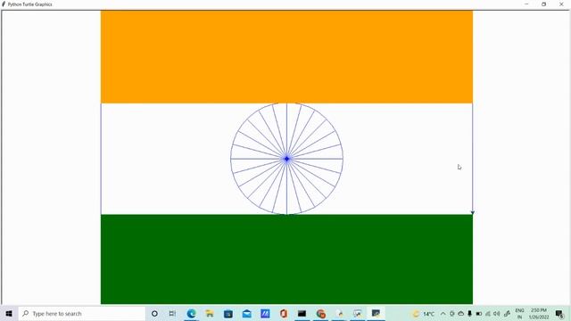 How to draw Indian flag using Python Programming turtle library? смотреть онлайн