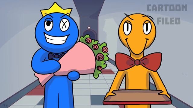 Pink girl loves Green? (Roblox Rainbow Friends Animation) смотреть онлайн