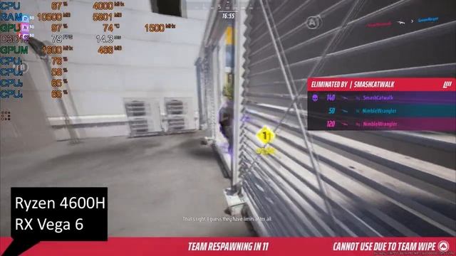 THE FINALS open beta на ноутбуке (RX Vega 6)