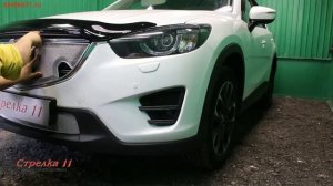 Защита радиатора OPTIMAL MAZDA CX-5 I рестайлинг с парктроником 2015-2016г.в. (Хром) - strelka11.ru