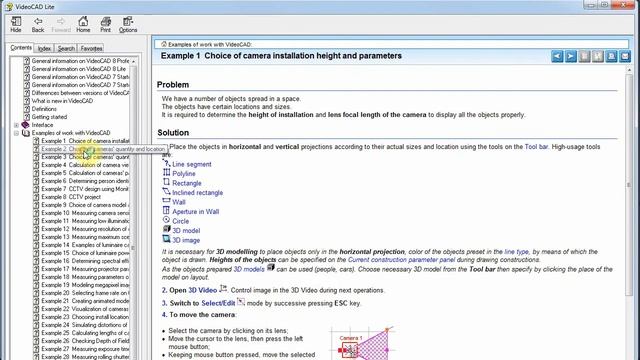 CCTV design with VideoCAD. Help system. Video tutorial. Lesson 2. смотреть онлайн