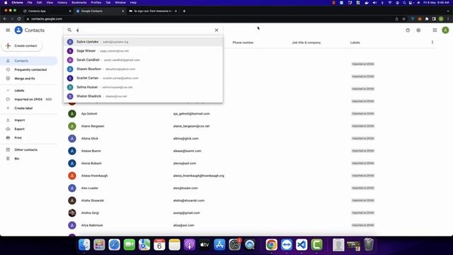 Create Google Contacts Clone with HTML5, CSS3, Javascript, Node.js, Express.js and MySQL | Part 2
