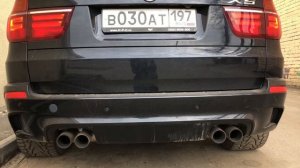 Выхлоп BMW X5 E70 4.8 (Холодный запуск)