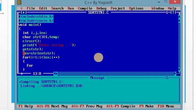 Sort String in Alphabetical Order Program in C | Hindi, English