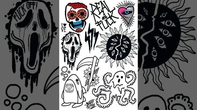 Time lapse make old school tattoo design || using Procreate application & iPad pro смотреть онлайн