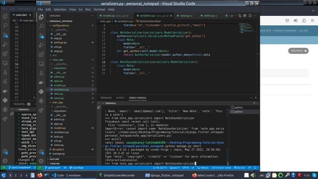 Django Flutter CRUD Operation part3 RESTFUL Api With dart смотреть онлайн