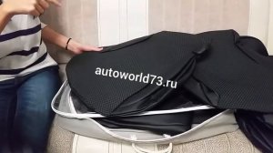 Обзор на авто чехлы автомир73 из эко кожи + жаккард