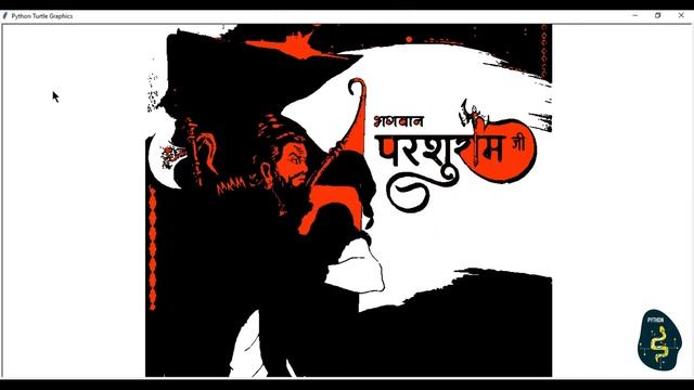 Draw Parashuram Using Python Turtle Code | Python Programming Hub