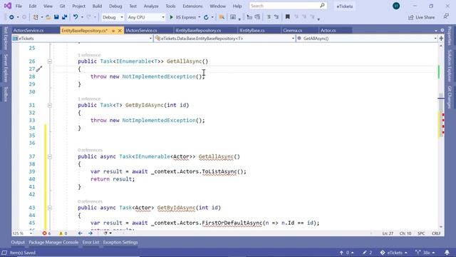 38. GetAllAsync() & GetByIdAsync() base methods | ASP.NET MVC
