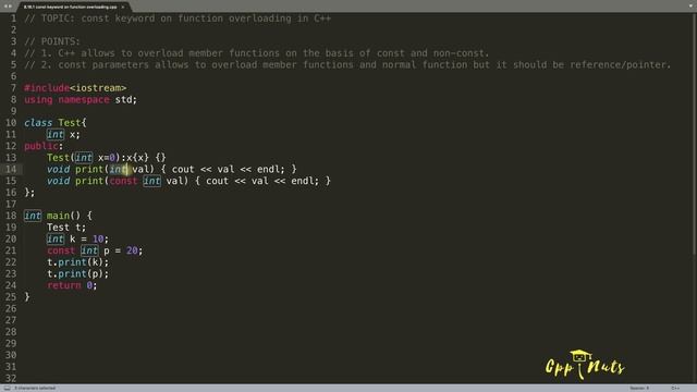const Keyword Behaviour With Function Overloading In C++