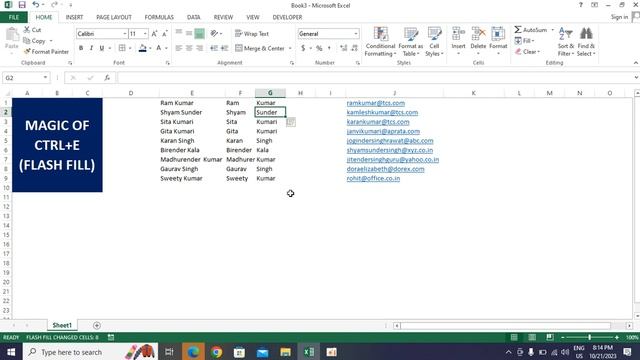 Excel Boss: Flash Fill in Excel