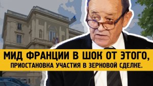 МИД Франции призвал РФ пересмотреть решение о приостановке ее участия в зерновой сделке.