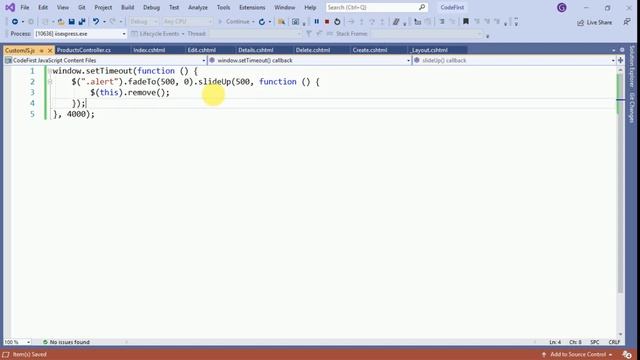 Auto Hide Bootstrap Alert in ASP.NET MVC | Show Success Message after submit data | MVC Examples