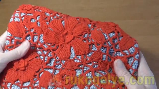 Сумка крючком. Ирландское кружево