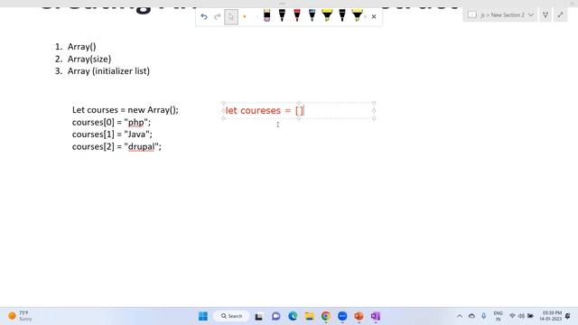 Creating Array Using Constructor | JavaScript Tutorial in Hindi | array constructor javascript