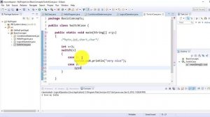 how to use switch case in java through eclipse in hindi part 23