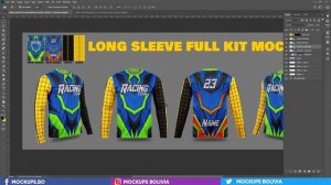 LONG SLEEVE JERSEY FULL KIT MOCKUP 2020 - FREE DOWNLOAD