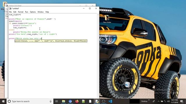 Python quiz game