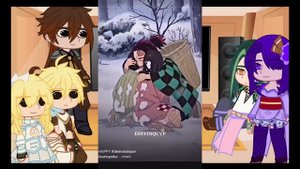 Genshin Impact react to Y/N as Tanjiro -credits in desc-