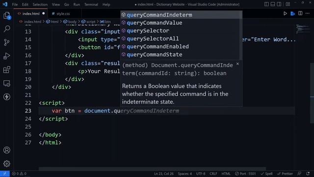 How to make Dictionary Website in html css and javascript in just simple steps