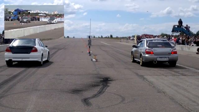 Subaru Impreza WRX STi vs Mitsubishi Lancer Evolution V смотреть онлайн