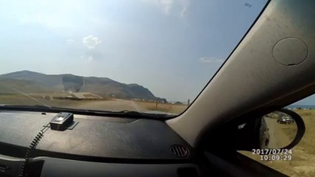 Дорога от Судака на пляж Меганом.. Крым смотреть онлайн