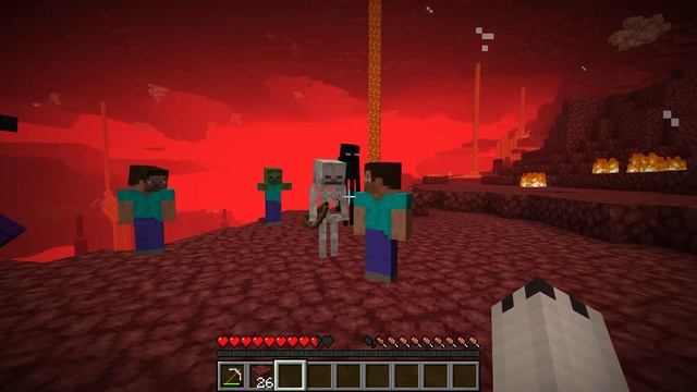 WAIT WHAT MINECRAFT MEME MUTAHAR Laugh MEME #85 MOBS Vs NETHER MOBS With Mike Wazowski