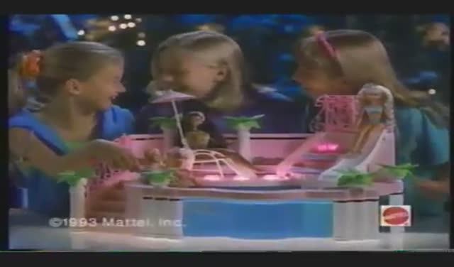 1993 Реклама кровати для Барби Русалочки Barbie Starlight Bed & Barbie Fountain Pool
