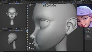 Скульптинг стилизованного персонажа в 3Д | Blender 3.6