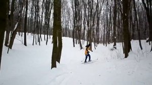 Разворот на 180 на лыжах/180 on ski